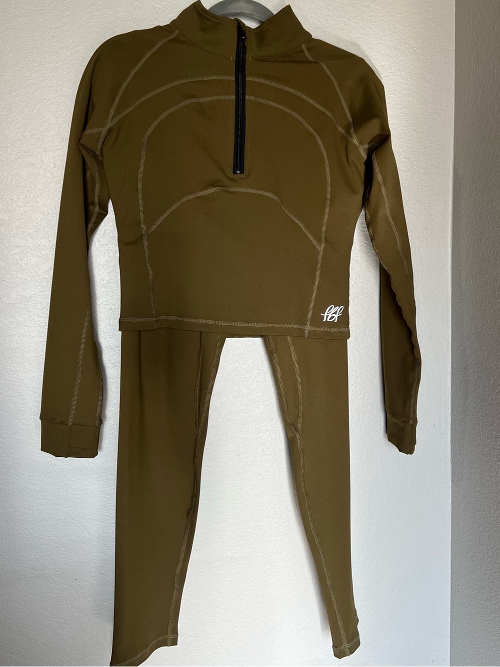 FBF BODY ATHLEISURE TWO PIECE LEGGING SET XL OLIVE GREEN